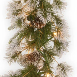 Christmas Central 9' X 10" Pre-Lit Liberty Pine Artificial Christmas Garland, Clear Lights -Christmas Decoration Store dnat pelb7 300 9a 1 3 62888.1664552535