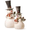 Set Of 2 White And Gray Handcrafted Christmas Snowman Figurine 17.75" -Christmas Decoration Store dnat rac f4a64748 40214.1587644857