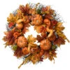 Christmas Central Maple And Pumpkin Artificial Thanksgiving Wreath - 22-Inch, Unlit