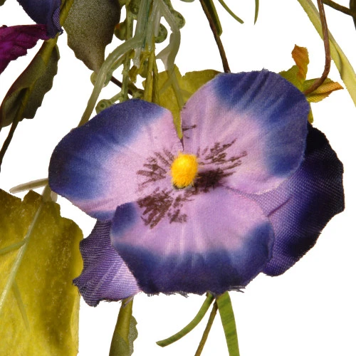 Floral Wreath With Poppy And Pansy- 22-Inch 5 Floral Wreath With Poppy And Pansy- 22-Inch - Image 3