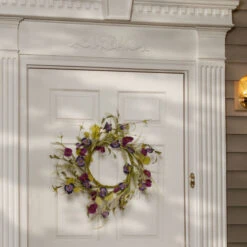 Floral Wreath With Poppy And Pansy- 22-Inch 9 Floral Wreath With Poppy And Pansy- 22-Inch -Christmas Decoration Store dnat ras jxw9483 4 42813.1664380567
