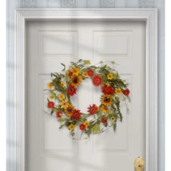 Floral Artificial Wreath With Sunflower And Orange/Yellow Mixed Flowers - 20-Inch 9 Floral Artificial Wreath With Sunflower And Orange/Yellow Mixed Flowers - 20-Inch -Christmas Decoration Store dnat ras s0377c 4 93344.1631810857