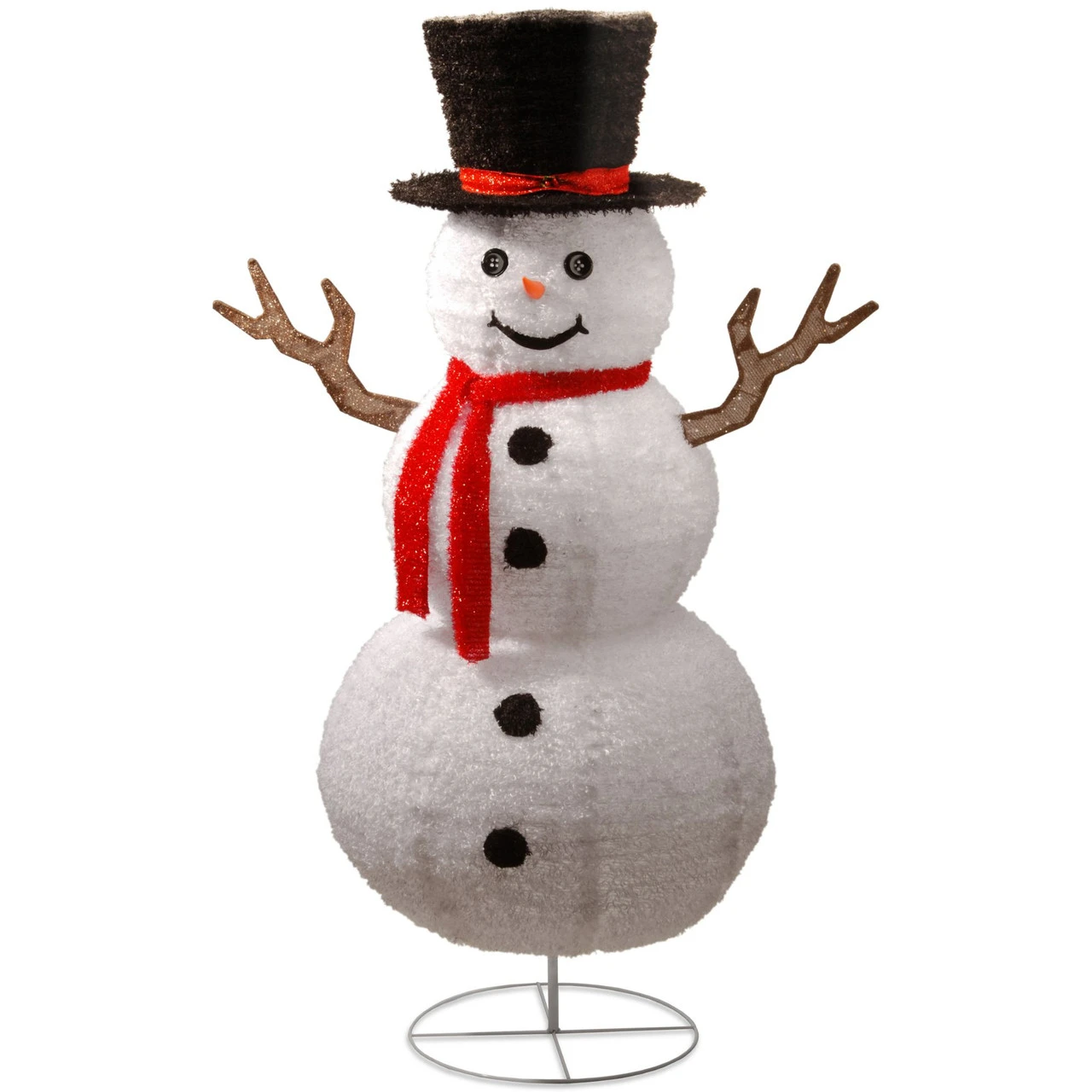 72" White And Black Christmas Pop Up Snowman Figurine 3 72" White And Black Christmas Pop Up Snowman Figurine