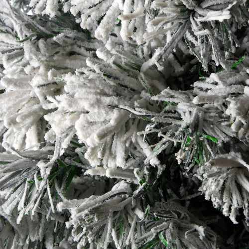 Christmas Central 3' Pre-lit Potted Evergreen Flocked Artificial Christmas Tree, Fiber Optic Lights 6 Christmas Central 3' Pre-lit Potted Evergreen Flocked Artificial Christmas Tree, Fiber Optic Lights - Image 4