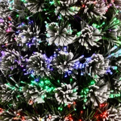 Christmas Central 4' Pre-lit Potted Flocked Evergreen Artificial Tabletop Christmas Tree -Christmas Decoration Store dnat szef7 100l 48 3 48106.1631811753