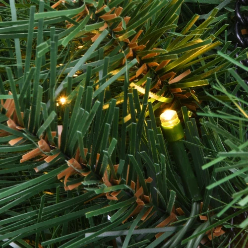 Christmas Central 20" Pre-Lit Battery-Operated Tiffany Fir Artificial Christmas Hanging Basket - Warm White LED Lights 5 Christmas Central 20" Pre-Lit Battery-Operated Tiffany Fir Artificial Christmas Hanging Basket - Warm White LED Lights - Image 3