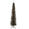 Christmas Central 7’ Pre-Lit Black Pencil Tinsel Artificial Christmas Tree, White Lights -Christmas Decoration Store dnat tt33 304 70 68438.1587645073