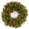 Christmas Central Pre-Lit Wispy Willow Artificial Christmas Wreath, 24-Inch, Clear Lights
