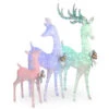 60" Pre-Lit LED Green And Purple Deer Family Outdoor Christmas Decor - 34246575