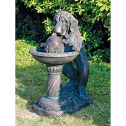 26.5" Dog Standing Drinking From Sculptural Fountain -Christmas Decoration Store dotsc20ss10795 4 55627.1588362668