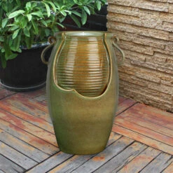 21" Rippling Jar Ceramic Cascading Outdoor Fountain -Christmas Decoration Store dotsc20ss11344 7 99123.1664379351
