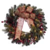 Pre-Lit Berry Pine Artificial Christmas Wreath - 24-Inch, Clear Lights - 32824334 -Christmas Decoration Store dpul20277 w7112 24c035 52798.1588405799