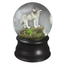 6" Lone Gray Wolf Musical Snow Globe - 33473408