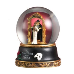 6.5" Phantom And Christine Mirror Scene Musical Water Globe - 30958207