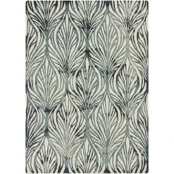 2' X 3' Safari Escape Coal Black And Cream Area Throw Rug