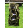 32.5" Cascading Creek Illuminated Outdoor Garden Fountain