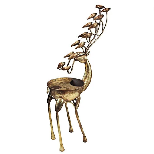 38.5" Deer Antler Cascading Falls Metal Outdoor Garden Sculptural Fountain 4 38.5" Deer Antler Cascading Falls Metal Outdoor Garden Sculptural Fountain - Image 2