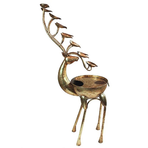 38.5" Deer Antler Cascading Falls Metal Outdoor Garden Sculptural Fountain 6 38.5" Deer Antler Cascading Falls Metal Outdoor Garden Sculptural Fountain - Image 4