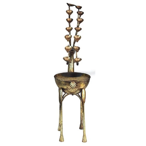 38.5" Deer Antler Cascading Falls Metal Outdoor Garden Sculptural Fountain 7 38.5" Deer Antler Cascading Falls Metal Outdoor Garden Sculptural Fountain - Image 5