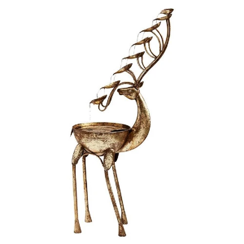 38.5" Deer Antler Cascading Falls Metal Outdoor Garden Sculptural Fountain 3 38.5" Deer Antler Cascading Falls Metal Outdoor Garden Sculptural Fountain