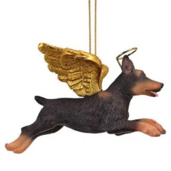 4" Flying Doberman Dog Hand Painted Holiday Ornament 11 4" Flying Doberman Dog Hand Painted Holiday Ornament -Christmas Decoration Store dtosc20jh170726 5 11120.1588357843