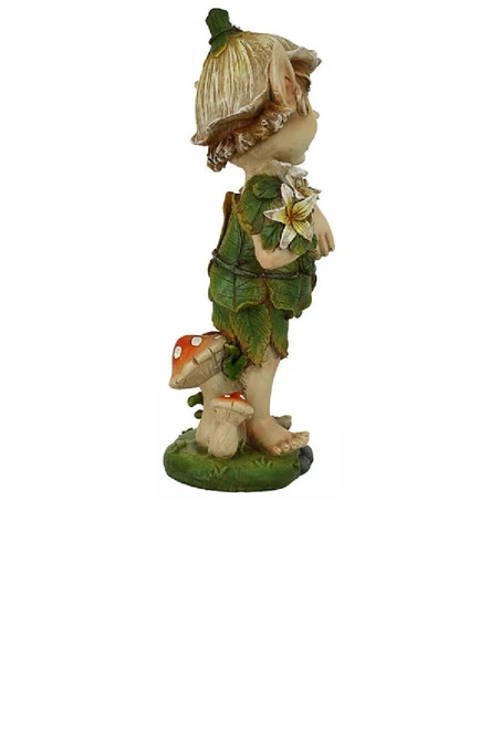 12.5" Perry The Pixie Mythical Garden Gnome Statue 6 12.5" Perry The Pixie Mythical Garden Gnome Statue - Image 4