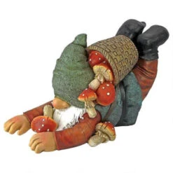15" Clumsy Gnome Hand Painted Outdoor Garden Statue