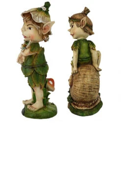Set Of 2 Pixie Garden Gnomes Statues: Pete And Perry 12.5" -Christmas Decoration Store dtosc20qm941400 6 91394.1587644047