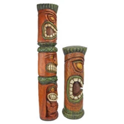 Set Of 2 Brown And Green Aloha Hawaii Tikis Tabletop Decor 31" -Christmas Decoration Store dtosc cs922670 4 31428.1587644733