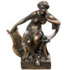 17.5" Bronze Traditional Sappho With Harp Tabletop Figurine 1 17.5" Bronze Traditional Sappho With Harp Tabletop Figurine -Christmas Decoration Store dtosc eu14127 1 08711.1588402655