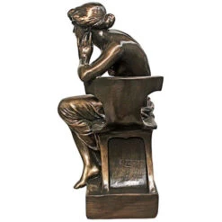 17.5" Bronze Traditional Sappho With Harp Tabletop Figurine -Christmas Decoration Store dtosc eu14127 3 88441.1588402656