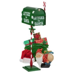 34" North Pole Letters For Santa Mailbox Christmas Outdoor Garden Statue