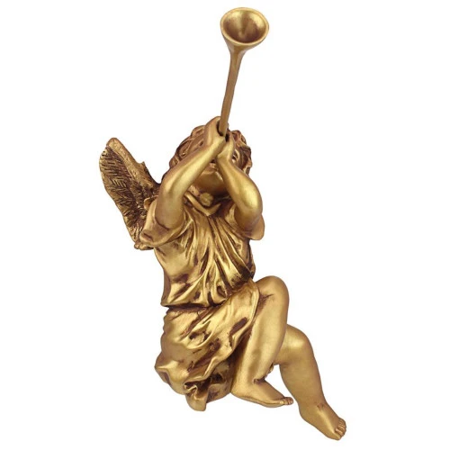 13.5" Angels Of St. Peters Square Trumpeting Cherub 5 13.5" Angels Of St. Peters Square Trumpeting Cherub - Image 3