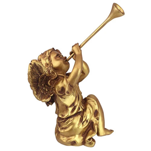 13.5" Angels Of St. Peters Square Trumpeting Cherub 6 13.5" Angels Of St. Peters Square Trumpeting Cherub - Image 4