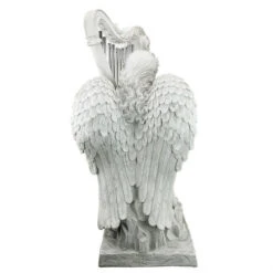 29" Gray Music From Heaven Outdoor Garden Angel Statue -Christmas Decoration Store dtosc ng29970 3 52956.1587645068