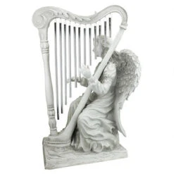 29" Gray Music From Heaven Outdoor Garden Angel Statue -Christmas Decoration Store dtosc ng29970 4 01904.1587645068