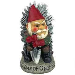 10" Gray And Red Game Of Gnomes Outdoor Garden Statue -Christmas Decoration Store dtosc ql30818 3 42635.1665520824