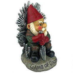 10" Gray And Red Game Of Gnomes Outdoor Garden Statue -Christmas Decoration Store dtosc ql30818 4 11123.1665520824