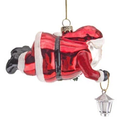 4" Red And White Flying Super Santa Blown Glass Christmas Ornament 7 4" Red And White Flying Super Santa Blown Glass Christmas Ornament -Christmas Decoration Store dtosc wd3644 3 17168.1587645311