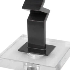 Set Of 2 Black And Clear Contemporary Candleholders 19" -Christmas Decoration Store dutm 17734 2 75921.1587642937