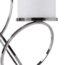 Silver Intertwined Rings Candle Holder With White Candles 26.75" -Christmas Decoration Store dutm 17731 3 69880.1665581513