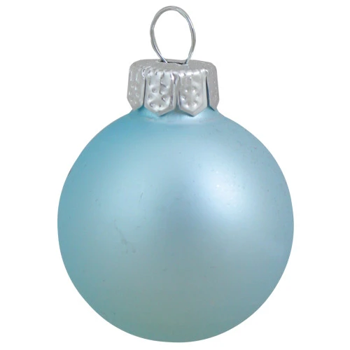 40ct Baby Blue Matte Glass Christmas Ball Ornaments 1.25" (30mm) 3 40ct Baby Blue Matte Glass Christmas Ball Ornaments 1.25" (30mm)