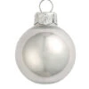 12ct Mercury Silver Pearl Finish Glass Christmas Ball Ornaments 2.75" (70mm)