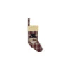 12.5" Lodge Snowhead Design And Plaid Patterned Christmas Stocking -Christmas Decoration Store dwing dxq96597 55960.1588388952