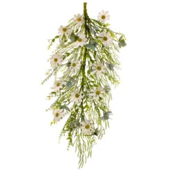 31.5" Rustic White Daisy Drip Garland