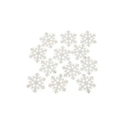 Set Of 12 White Snowflakes - 3.25"