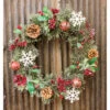 15" Red White And Green Jingle Bell Wreath