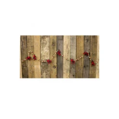 48" White And Red Bead With Reindeer Design Christmas Garland