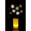 6" Black And Yellow Snowflake Projection Candle - 34135785 -Christmas Decoration Store dwing lxs89721 1 79712.1587644102