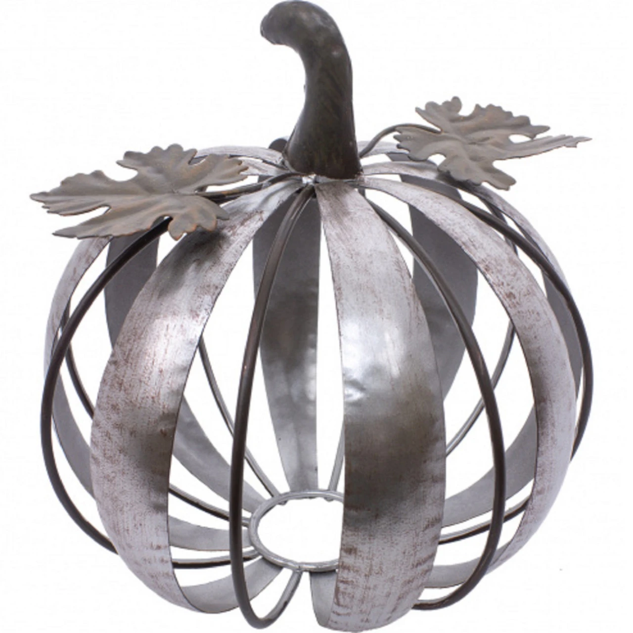 8.5" Large Bronze Metal Pumpkin 3 8.5" Large Bronze Metal Pumpkin